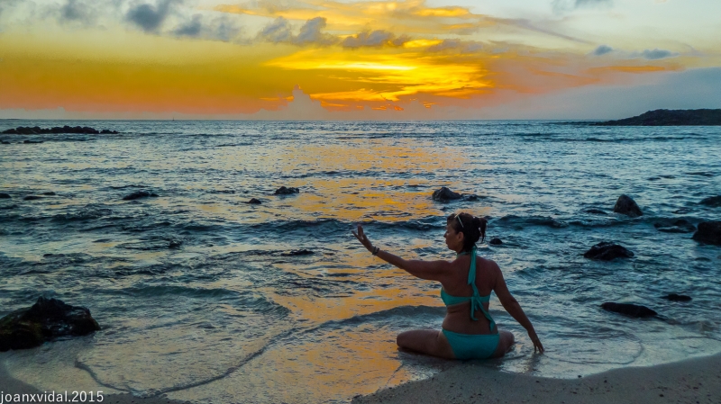 sesin de yoga al atardecer