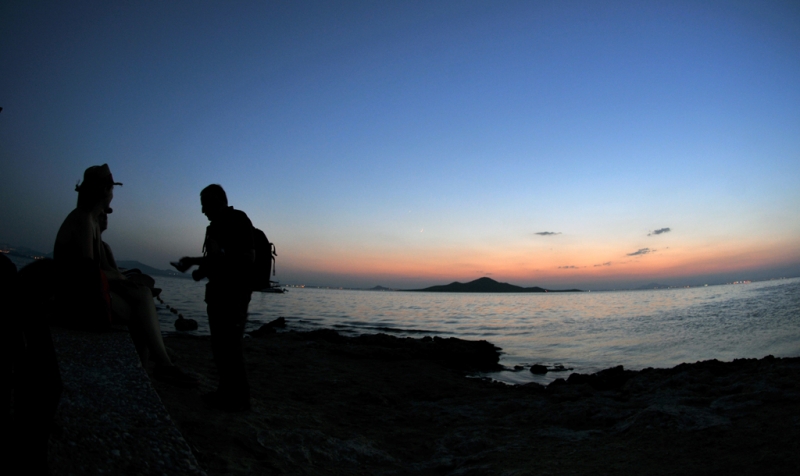 Atardecer en el mar menor