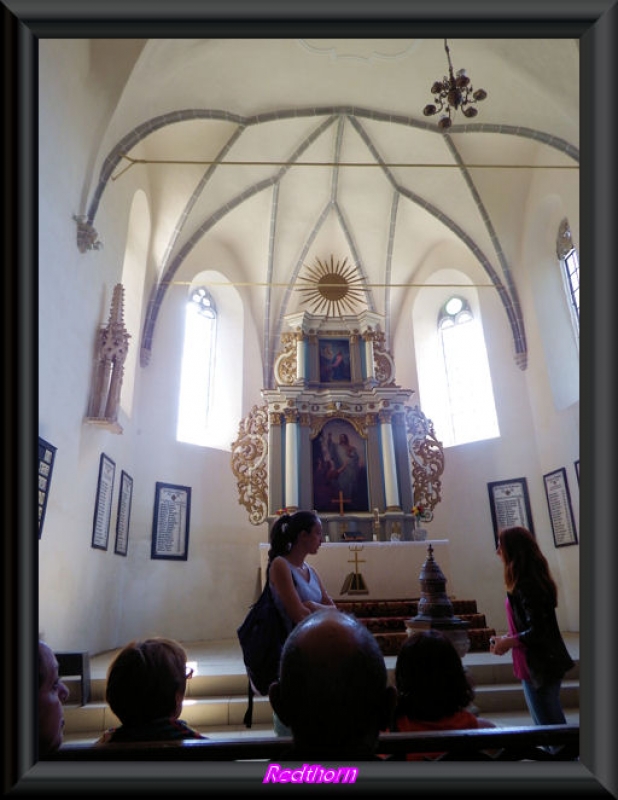 Altar de la igleisa evanglica de Saschiz