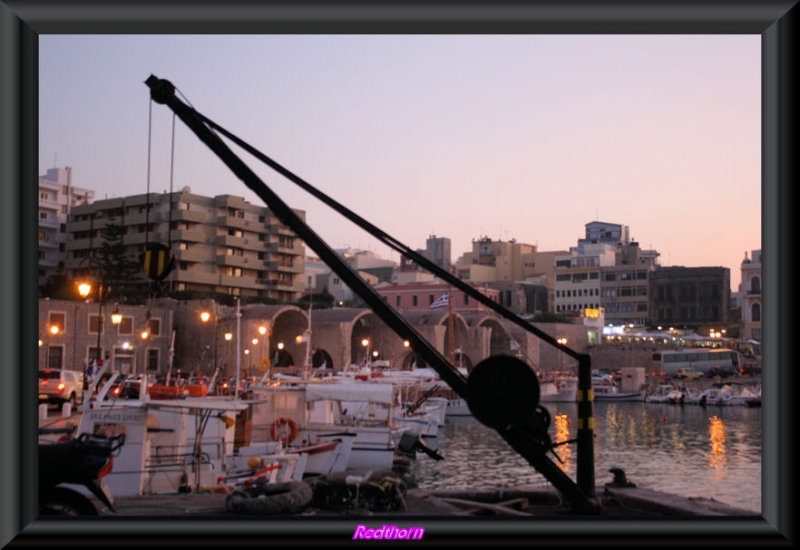 Puerto de Herakleon al atardecer