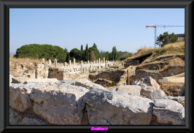 Ruinas de columnas en Efeso