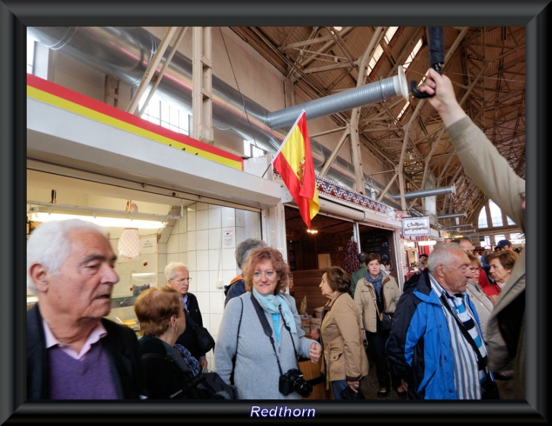 Puesto de productos espaoles en el mercado de Riga