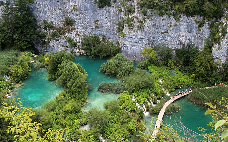 Parque natural Plitvice desde arriba