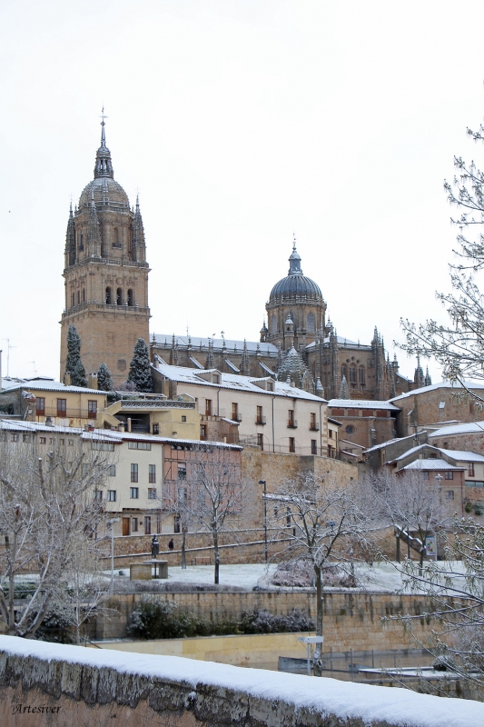 nevando en primavera