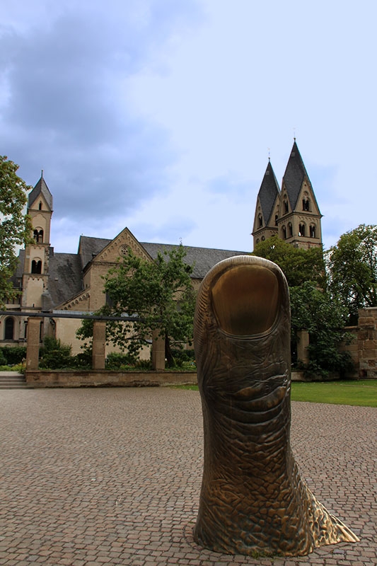 Giant Sculpture Of Finger, In Koblenz, Germany