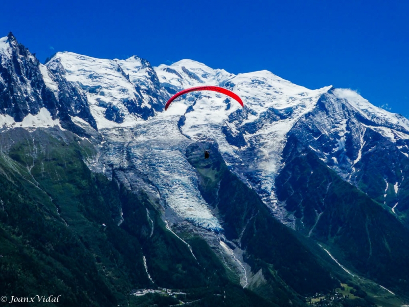 AL MONT-BLANC EN PARAPENTE