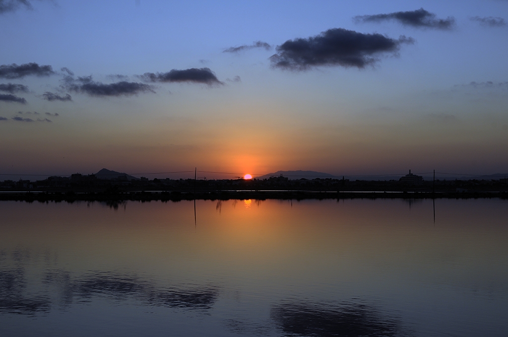 Atardecer en las salinas