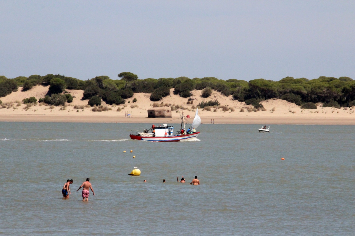 Playa de San Lucar con vistas al parque de Doa Anna