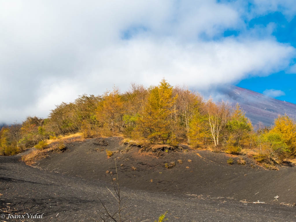 El Fuji entre nubes