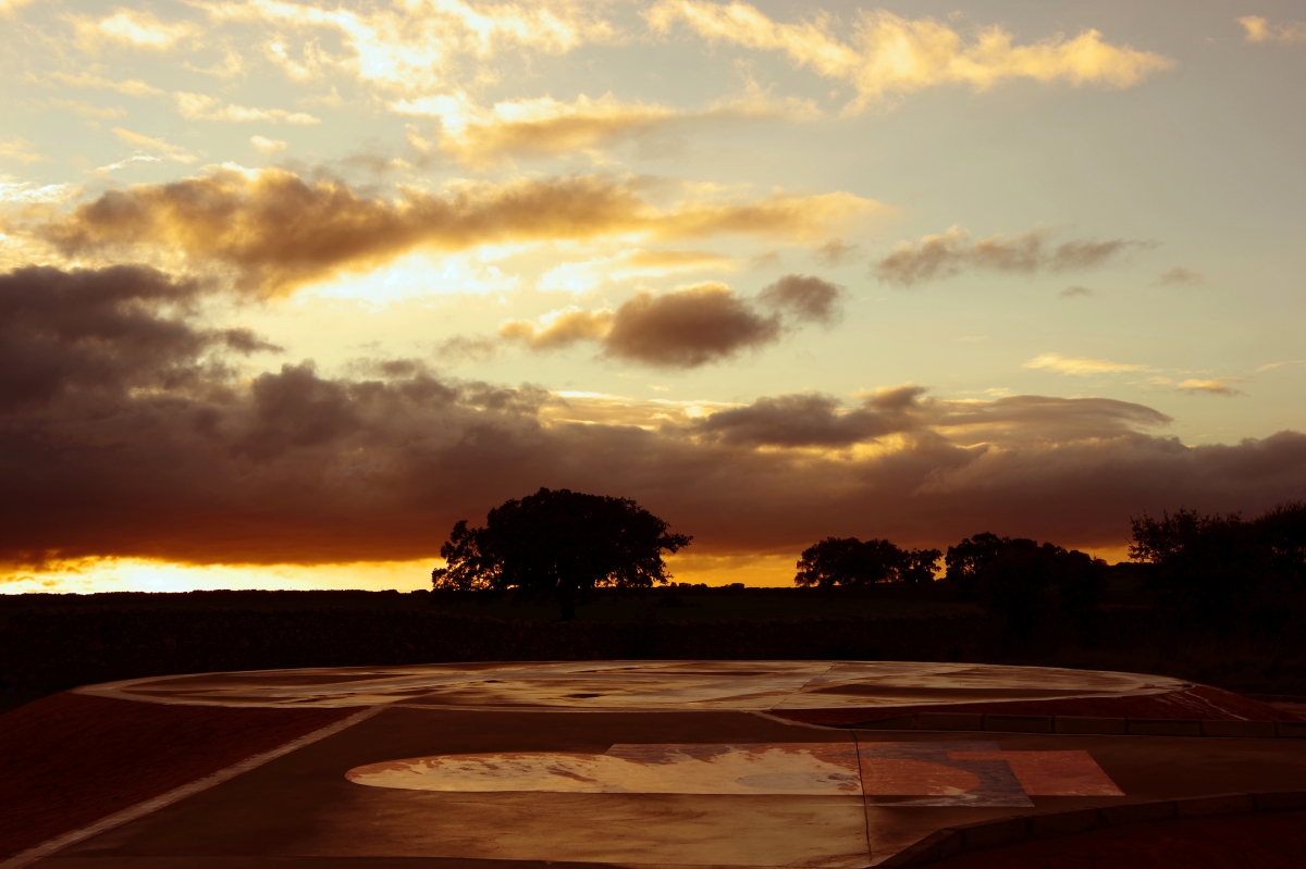 Atardecer en el helipuerto