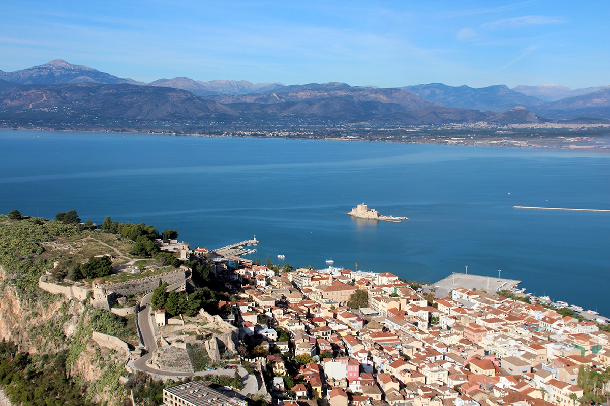 Vista aerea casco antiguo  Nauplio