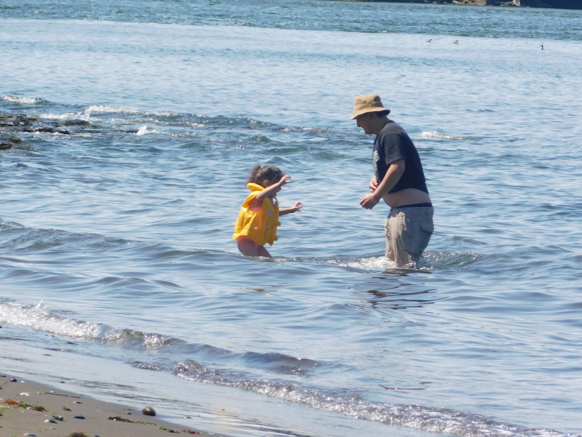 Disfrutando padre e hija, hermoso