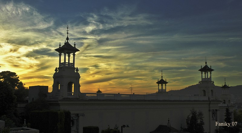 Atardecer en Montjuic