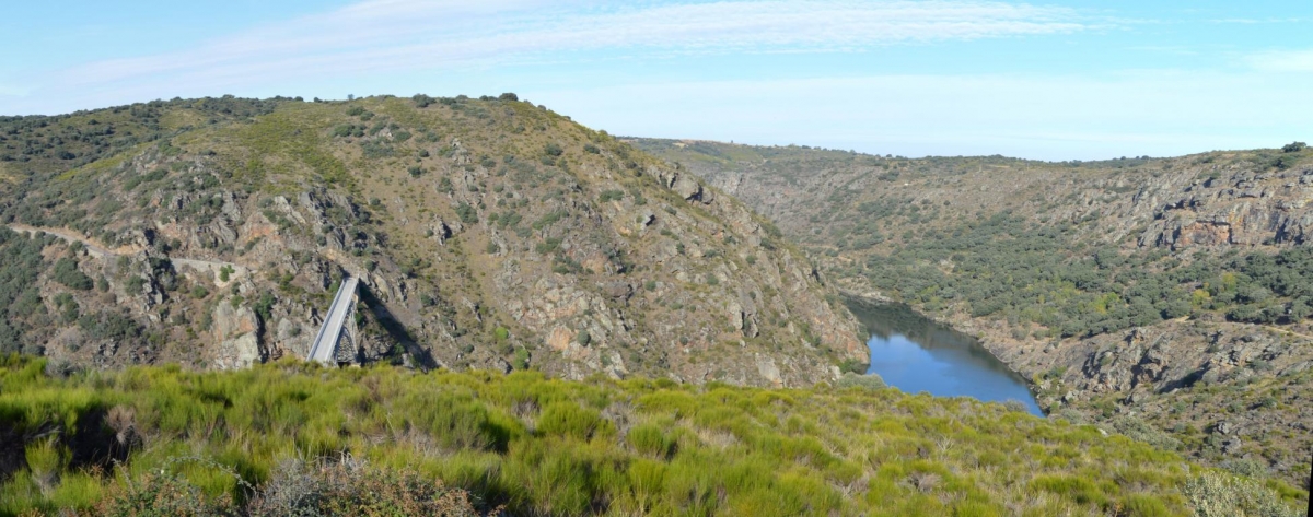 Puente de Requejo entre Villadepera y Pino del Oro. Arribes del Duero. Zamora 