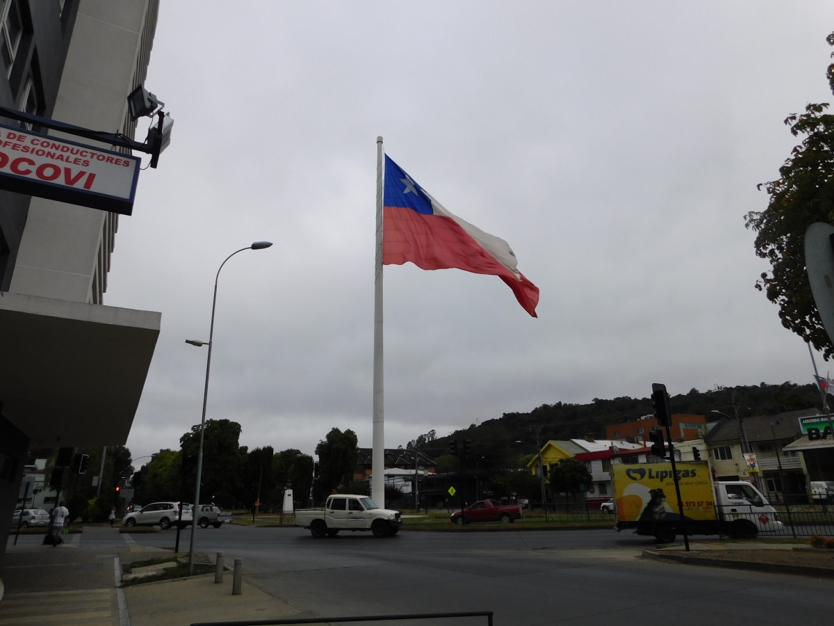 Temuco luciendo su bandera