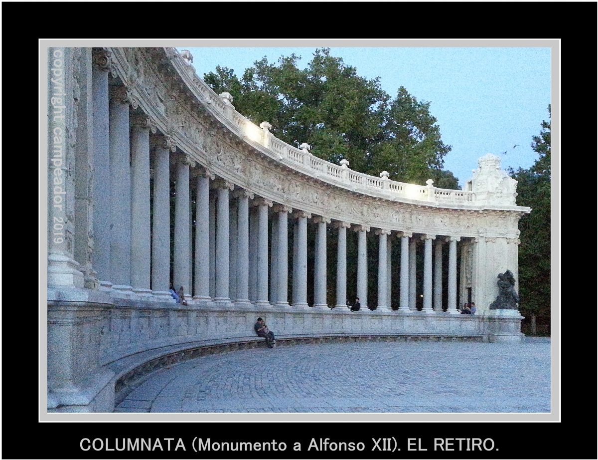 Columnata (Monumento a Alfonso XII). El Retiro. Photo by Campeador (Mario Cid)