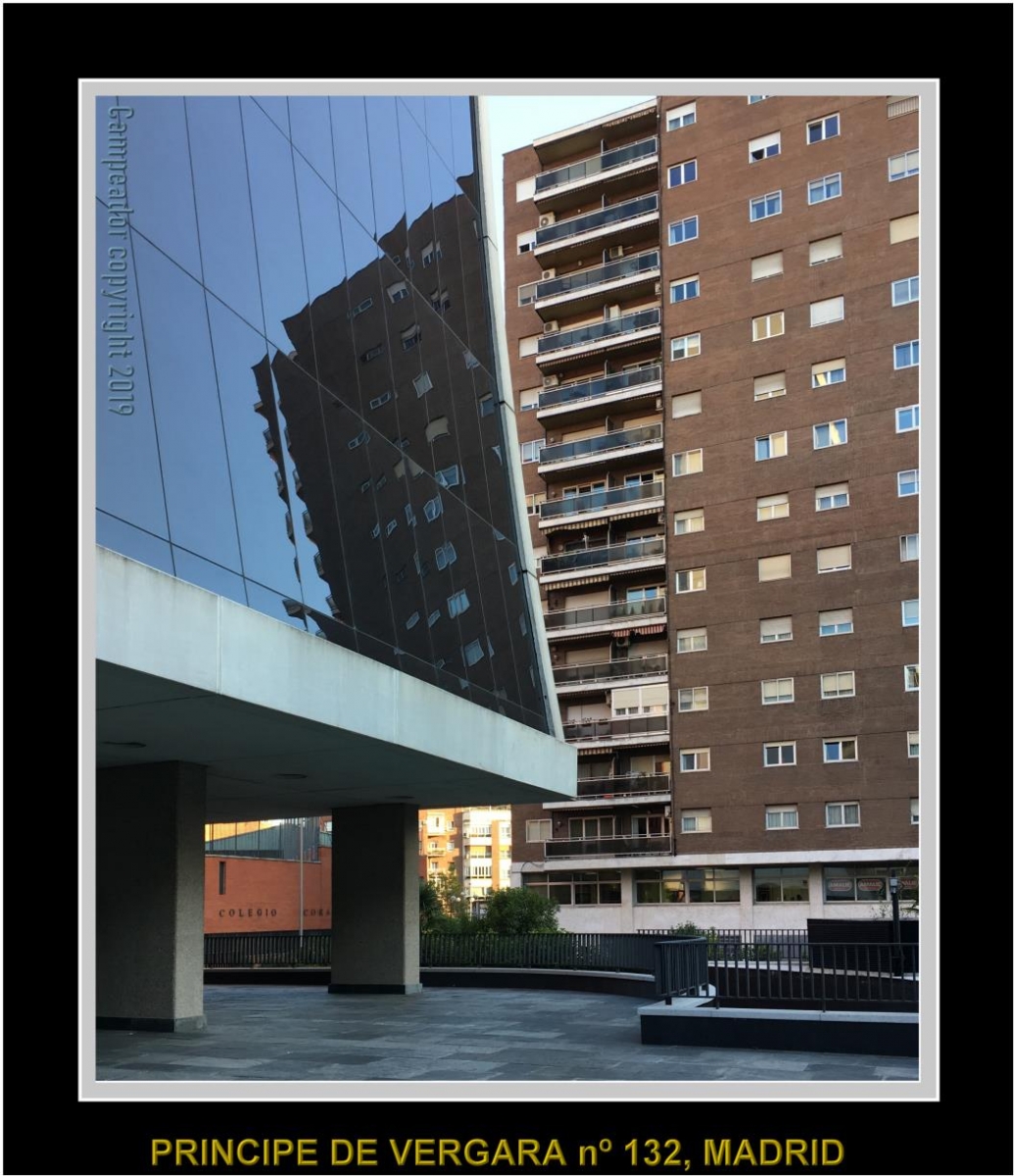 Edificio moderno, edificio antiguo. Calle Prcipe de Vergara, 132. Photo by Campeador.