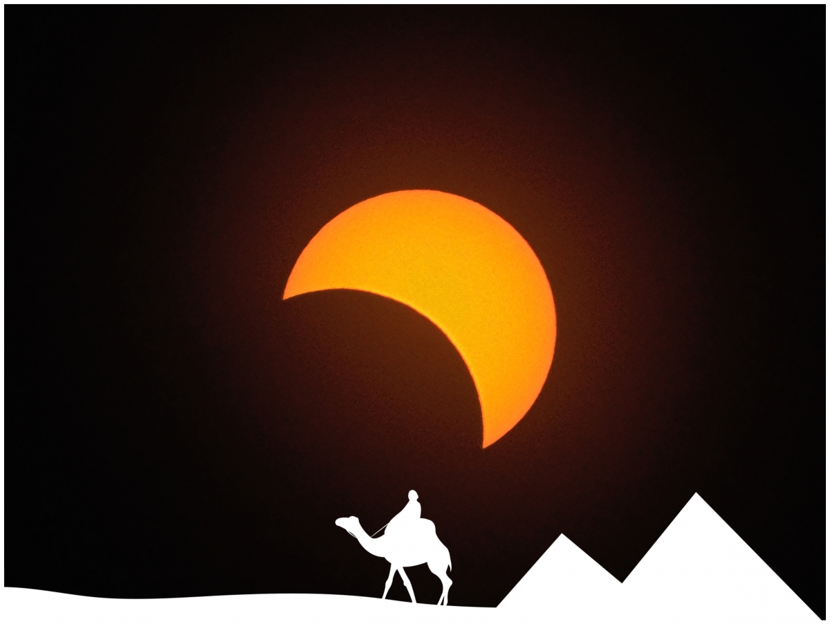 En Egipto tambin se logr ver el fenmeno, pero no se vio el eclipse total como aca jajajajjaj