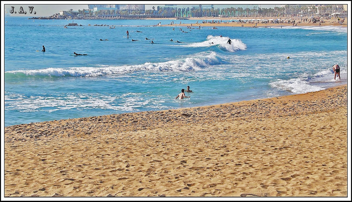 Aprovechando las olas.