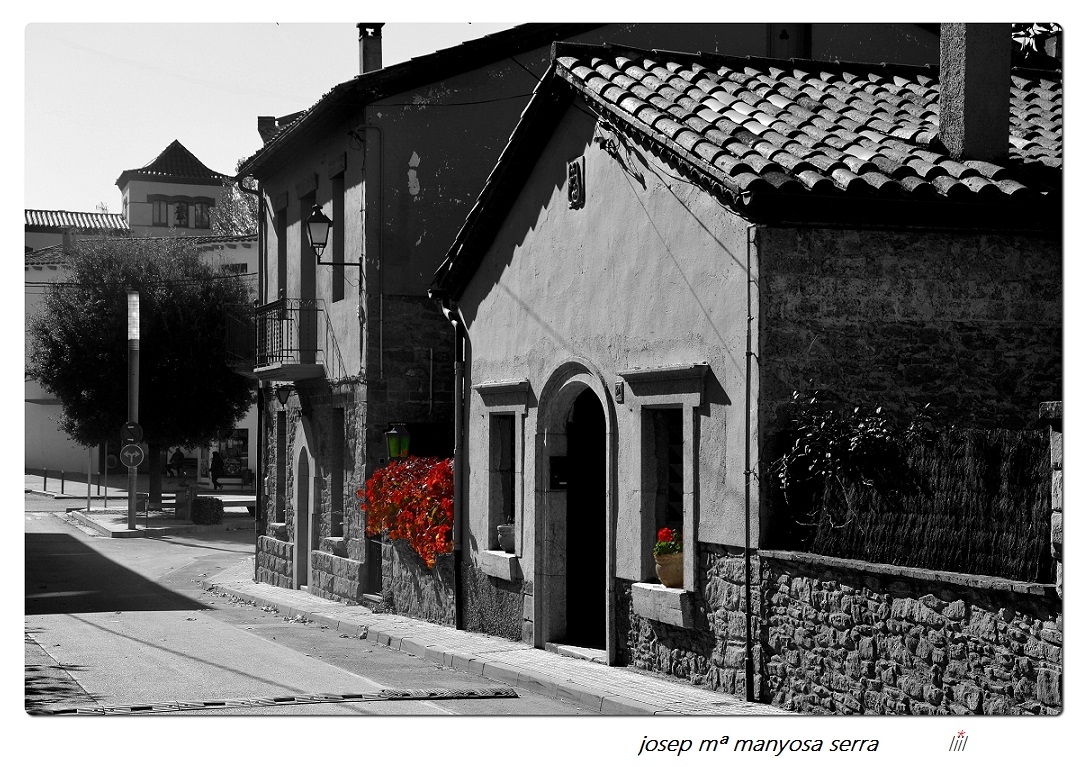 La casa amb las flors vermelles