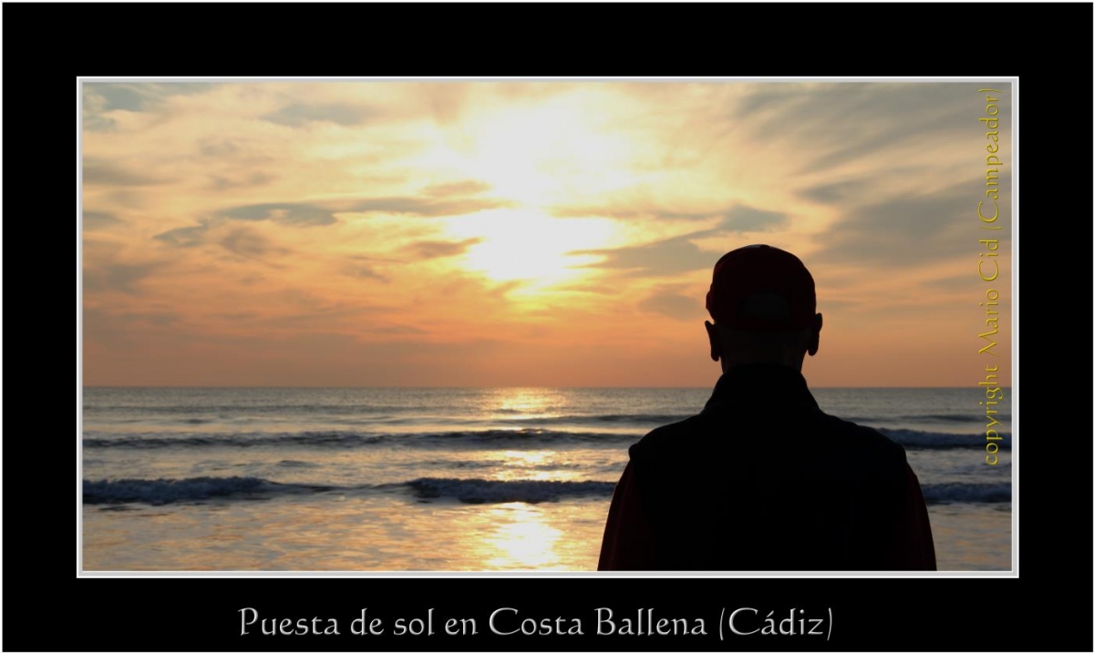 Puesta de sol en Costa Ballena, Cdiz - Sunset in Costa Ballena, Cdiz. Photo by Campeador.