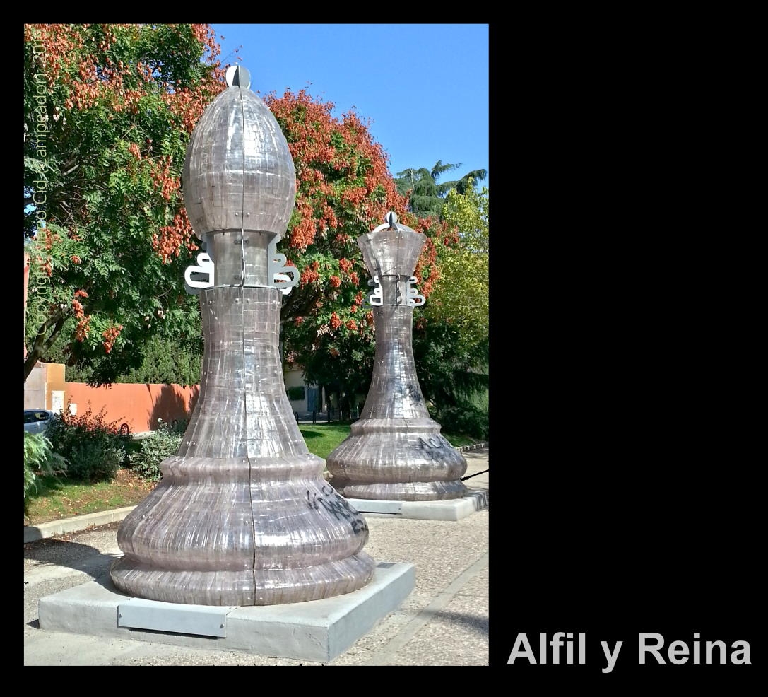 Alfil y reina (piezas de ajedrez) - Bishop and queen (chess pieces). Photo by Campeador (Mario Cid)