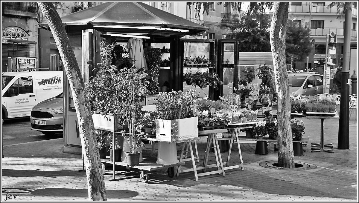 Quiosco de flores.