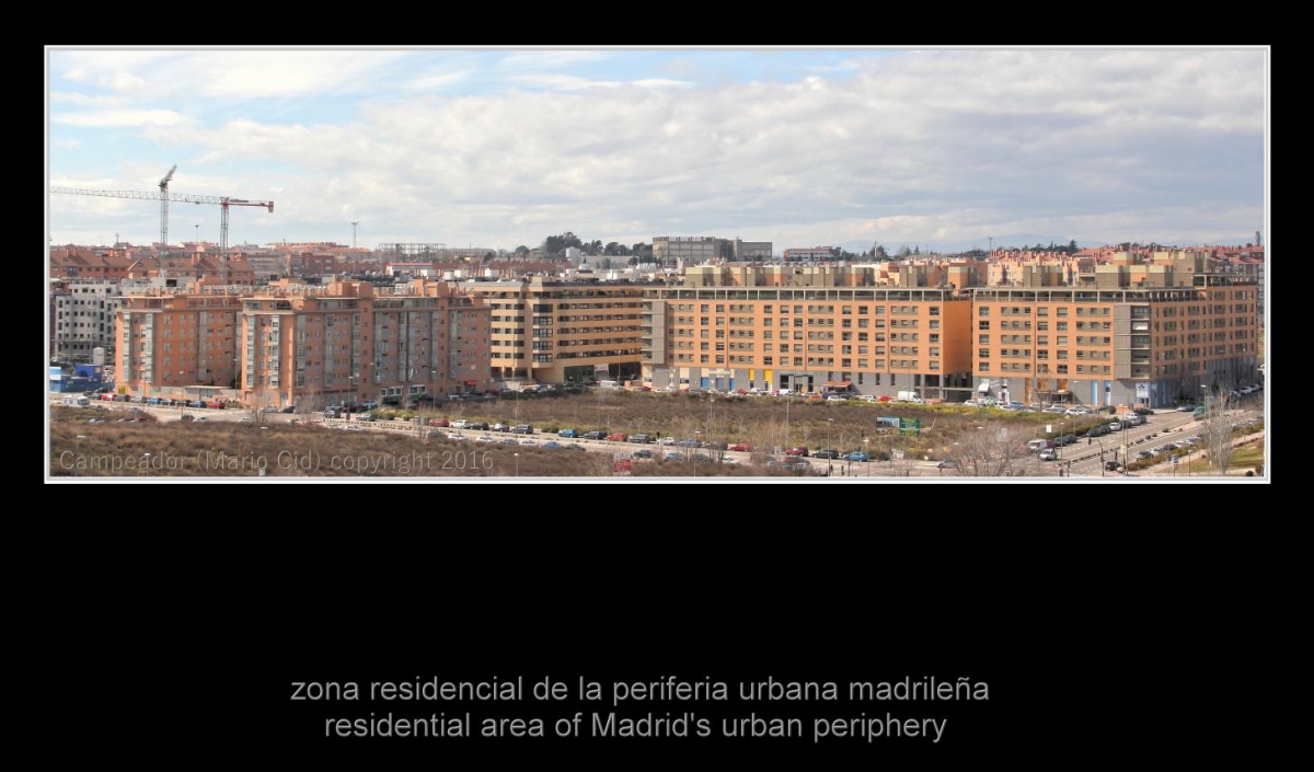 residential area of Madrid\'s urban periphery  --  zona residencial de la periferia urbana madrilea. Photo by Campeador.