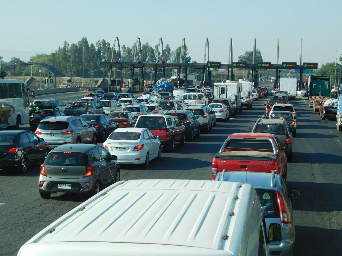 Los tacos vehiculares en un peaje