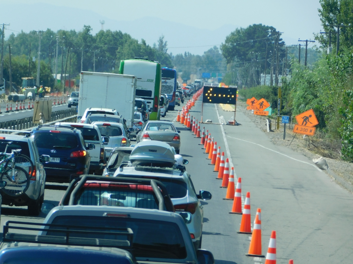 Problemas en la ruta hacia ms lento el viaje