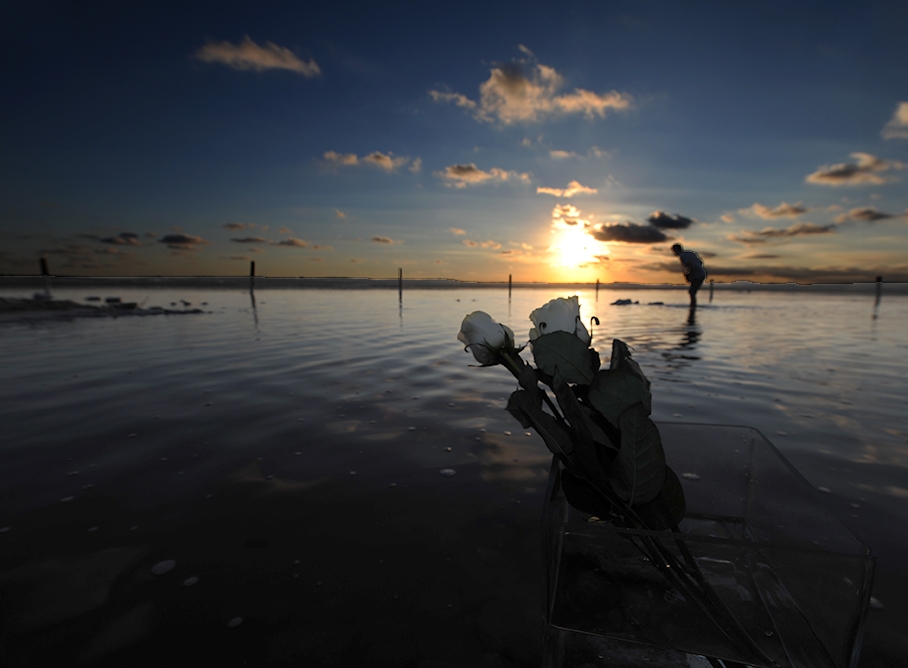 Atardecer en las salinas