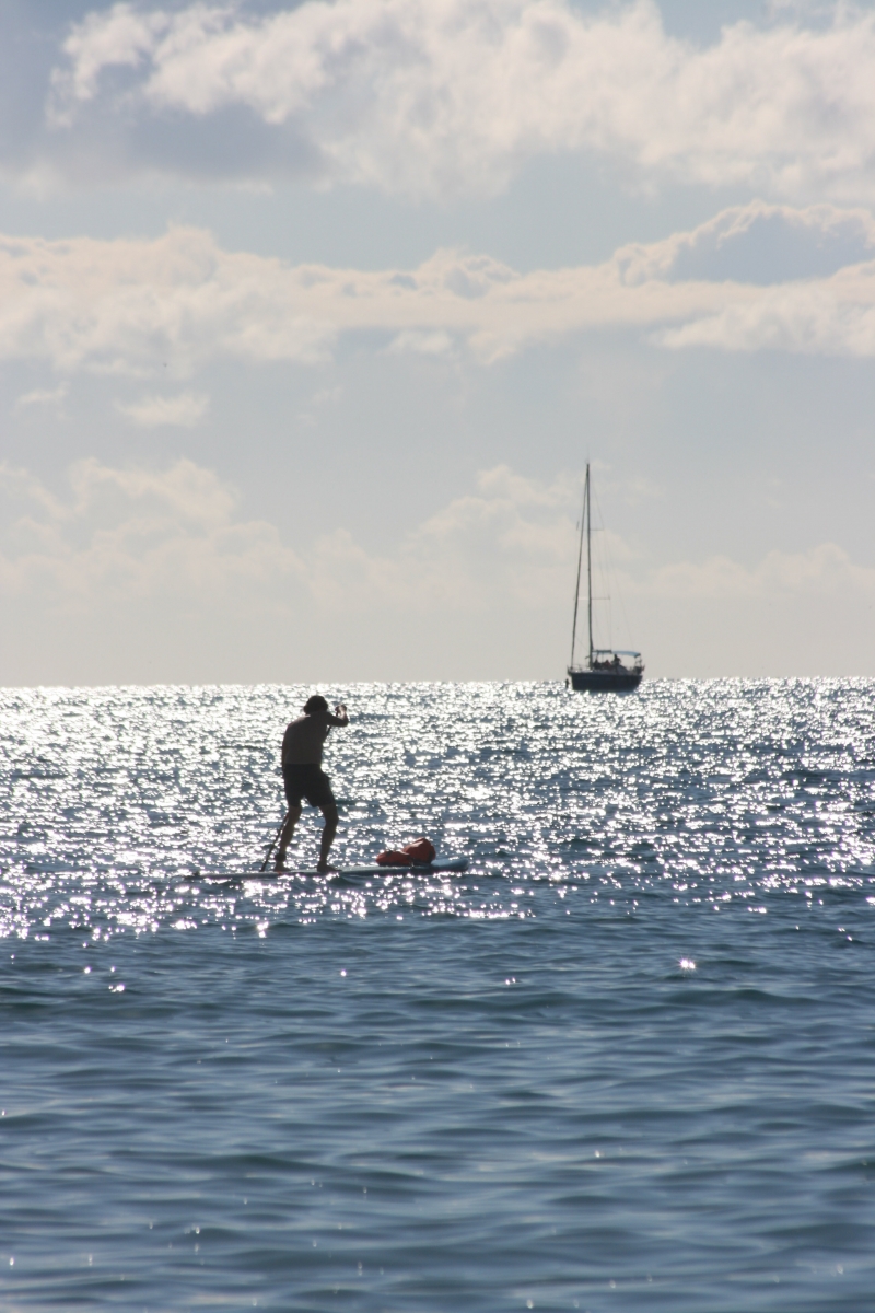 Caminando hacia el barco