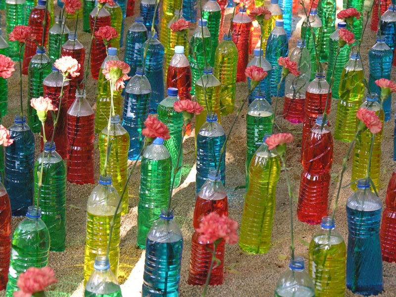 Botellas de colores