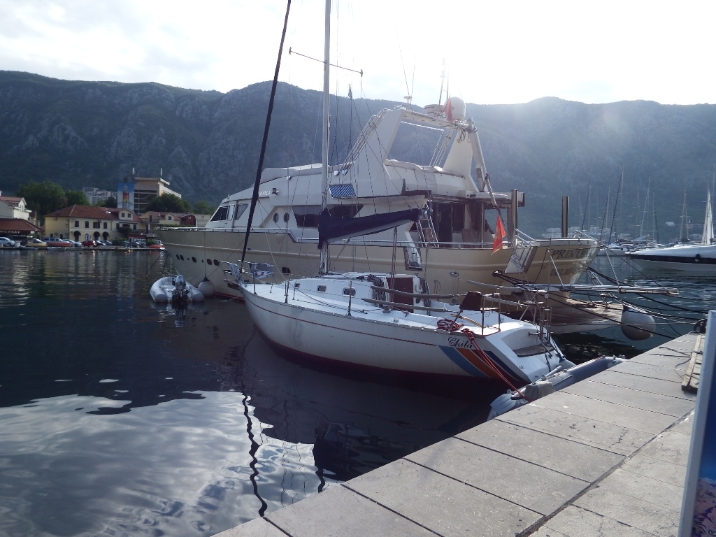 El yate del mariscal Tito, ex-presidente de la antigua Yugoeslavia, aparcado en el puerto de Kotor