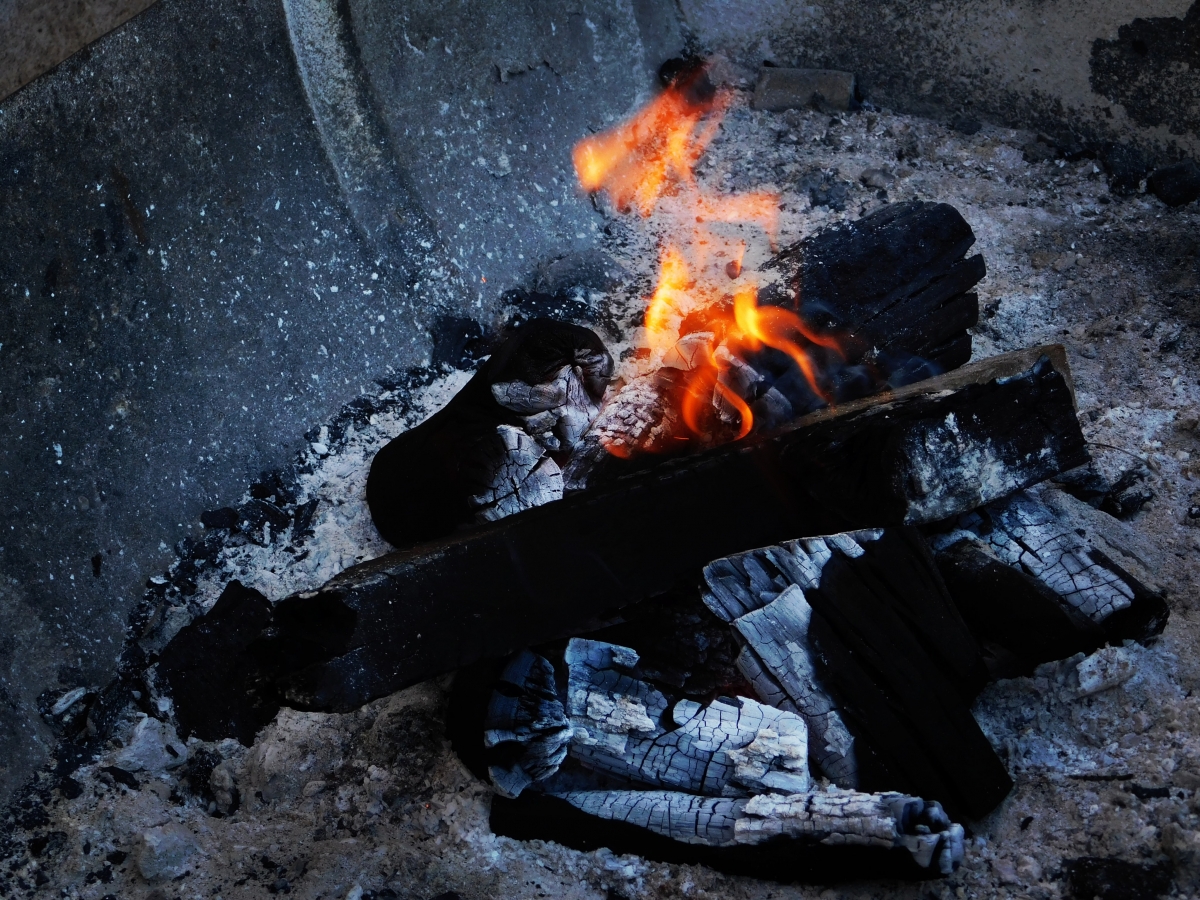 Preparando para hacer un rico asado