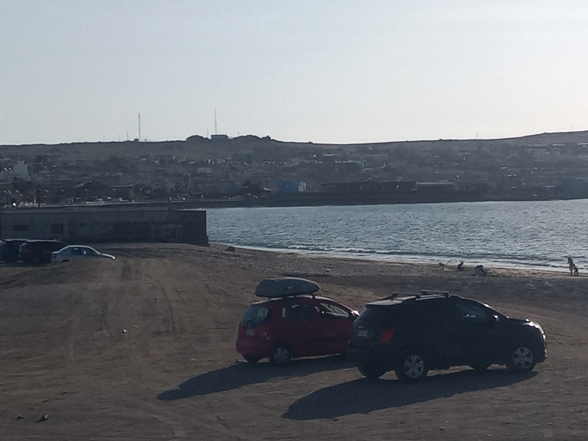 Vista de la playa brava 