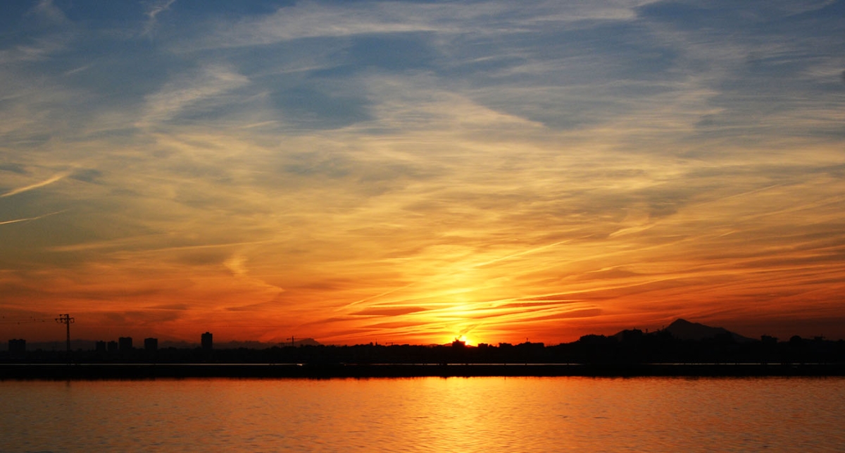 Atardecer en las salinas de san pedro