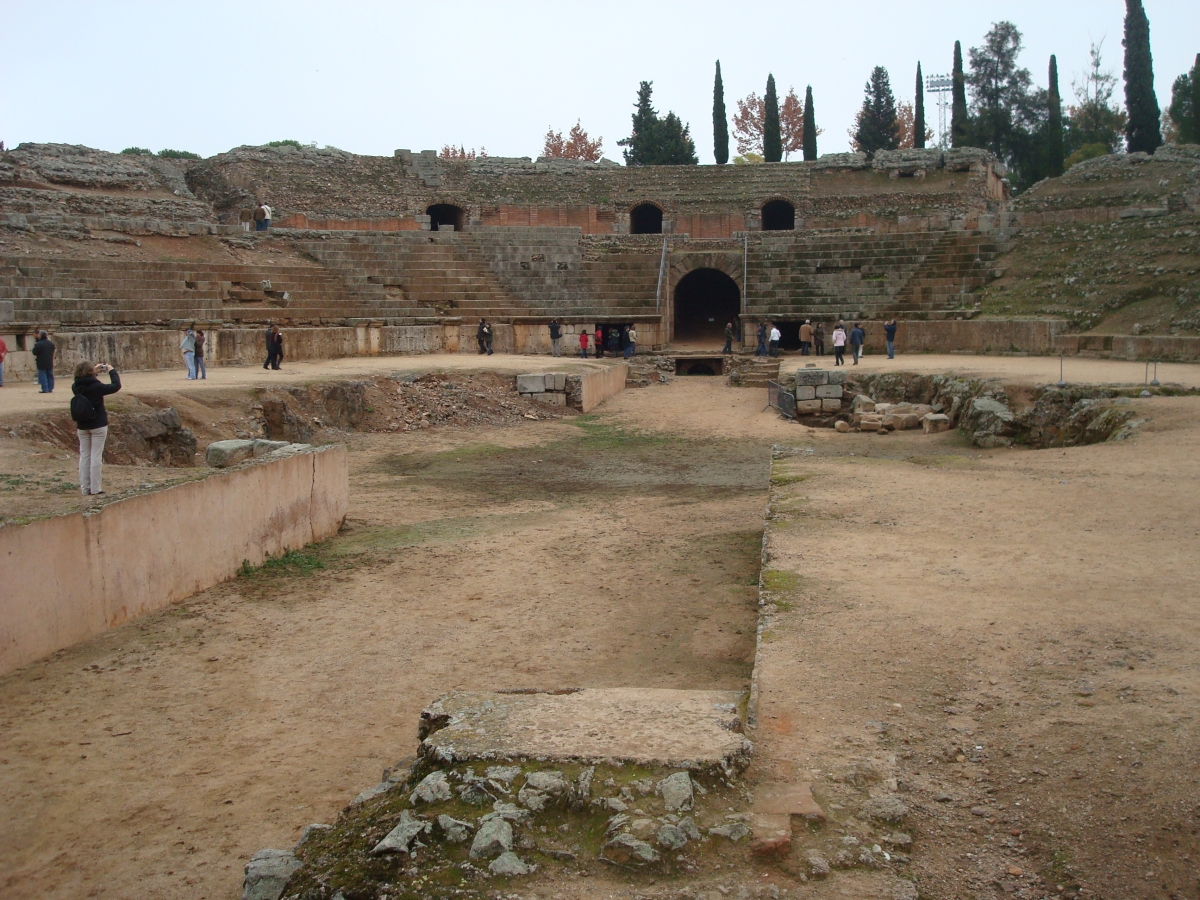 Merida: Anfiteatro. Badajoz. Extremadura