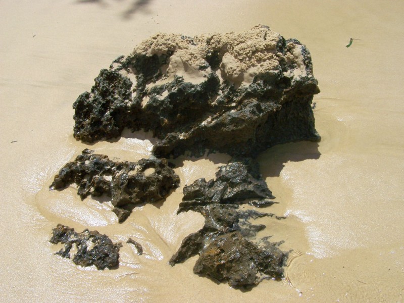 Roca en la Playa