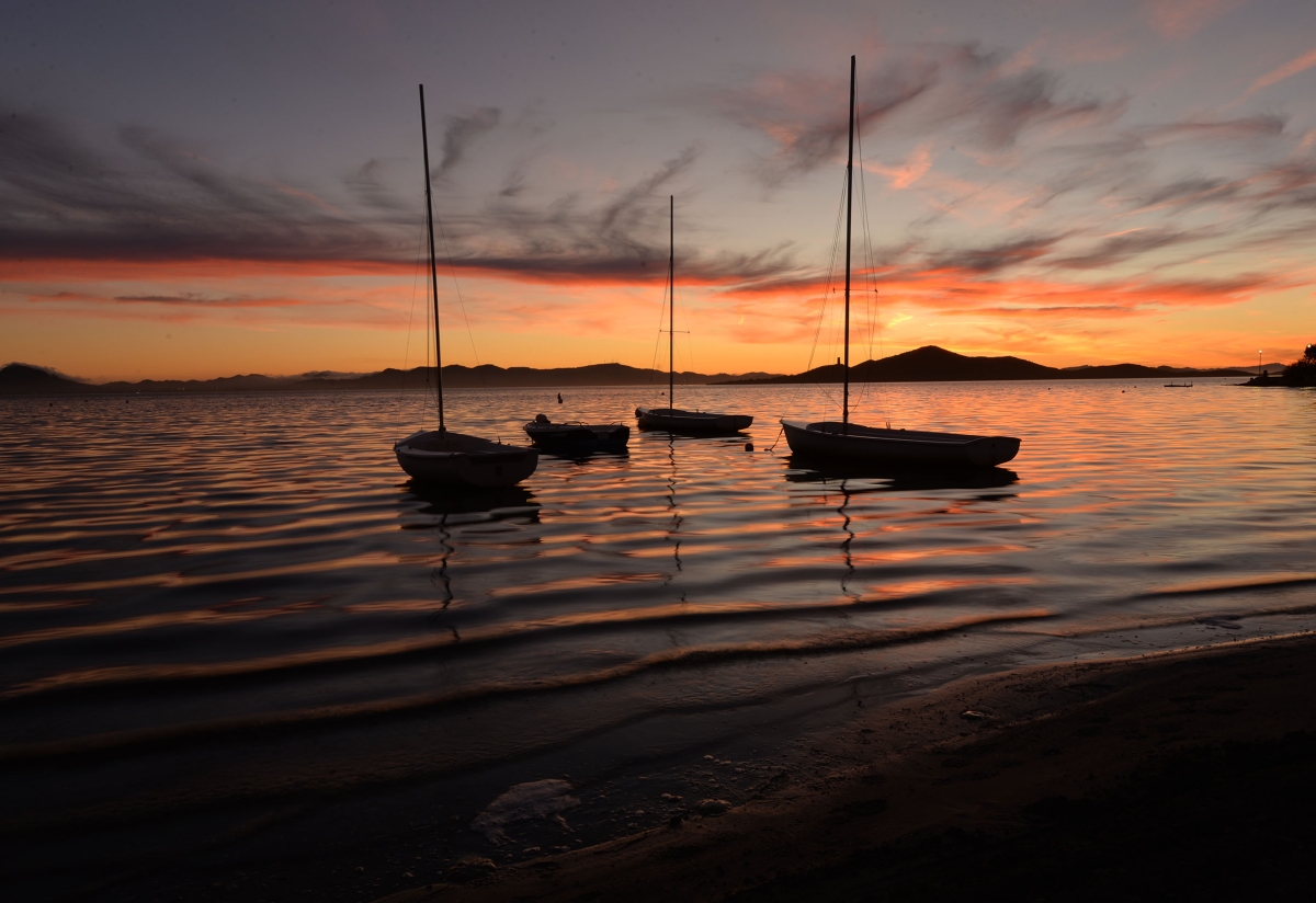 Atardecer la manga del mar menor