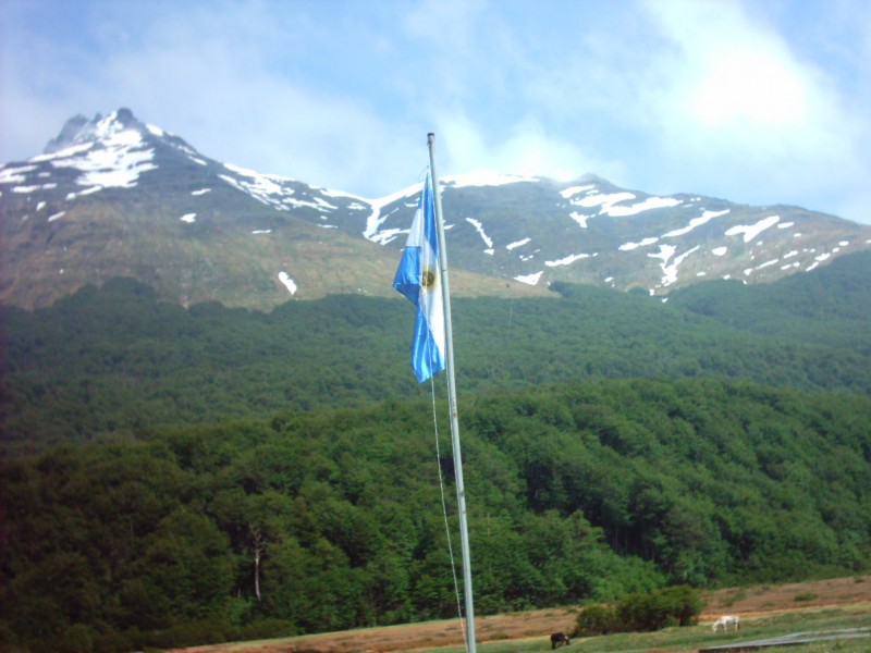 paisaje y  bandera