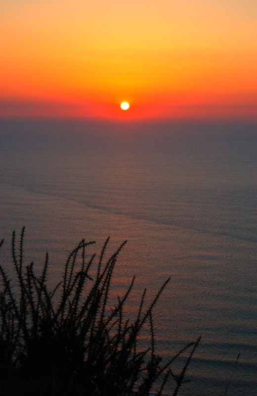 Puesta de sol desde Santa Tecla