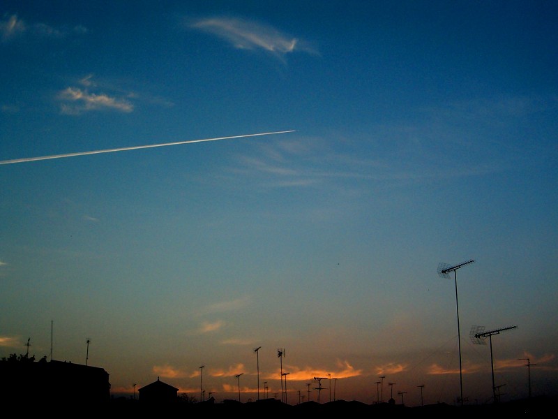 Dibujando en el cielo.