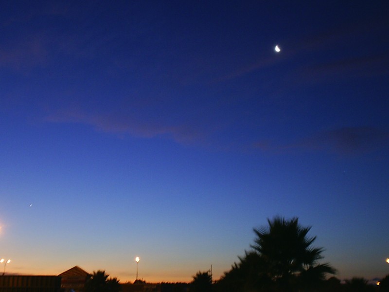 atardecer en la playa