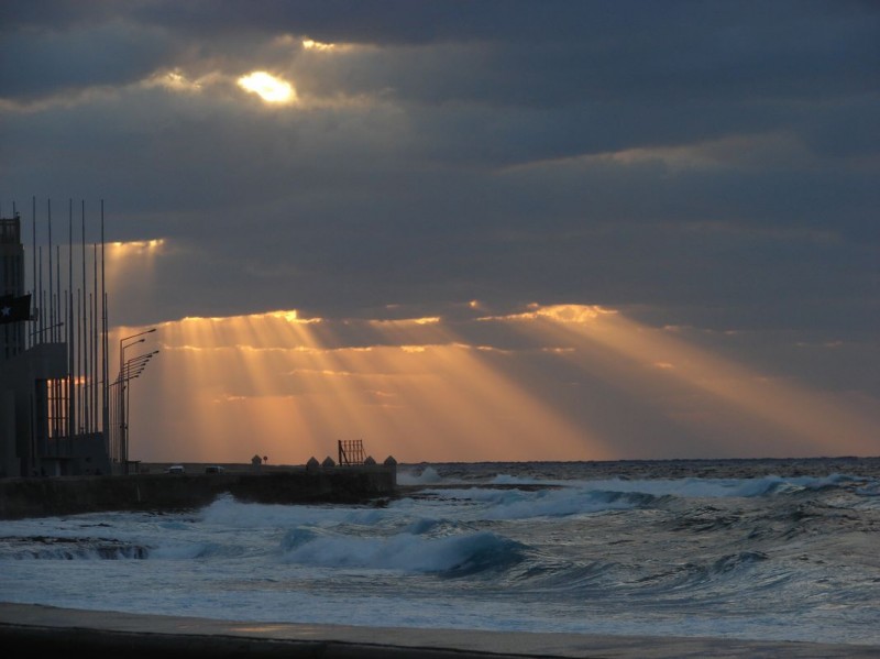 Bao de sol al mar Caribe