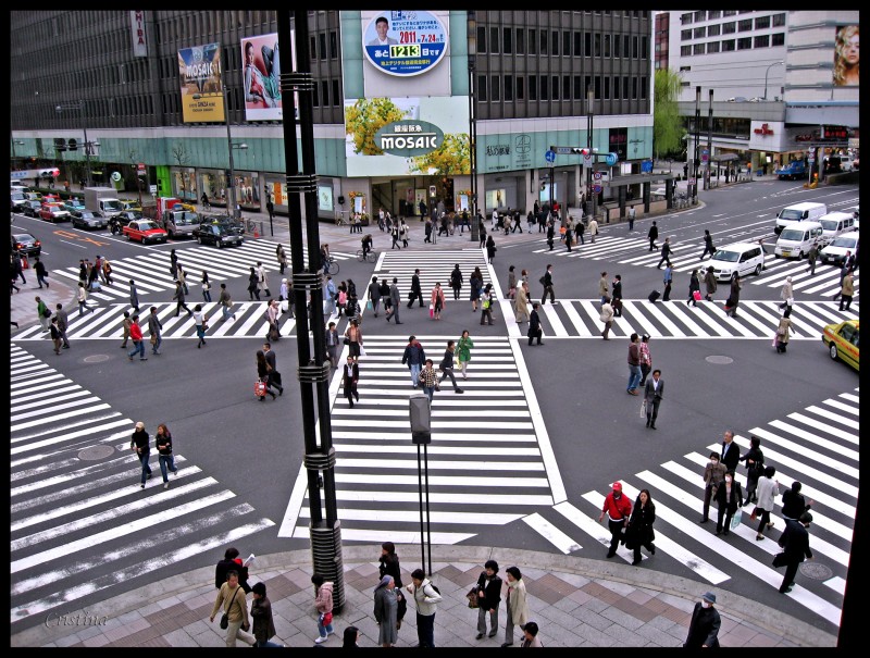 Pasos de cebra en Ginza