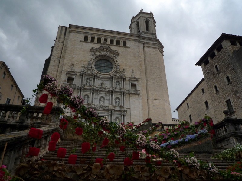 Girona... flores y lluvia