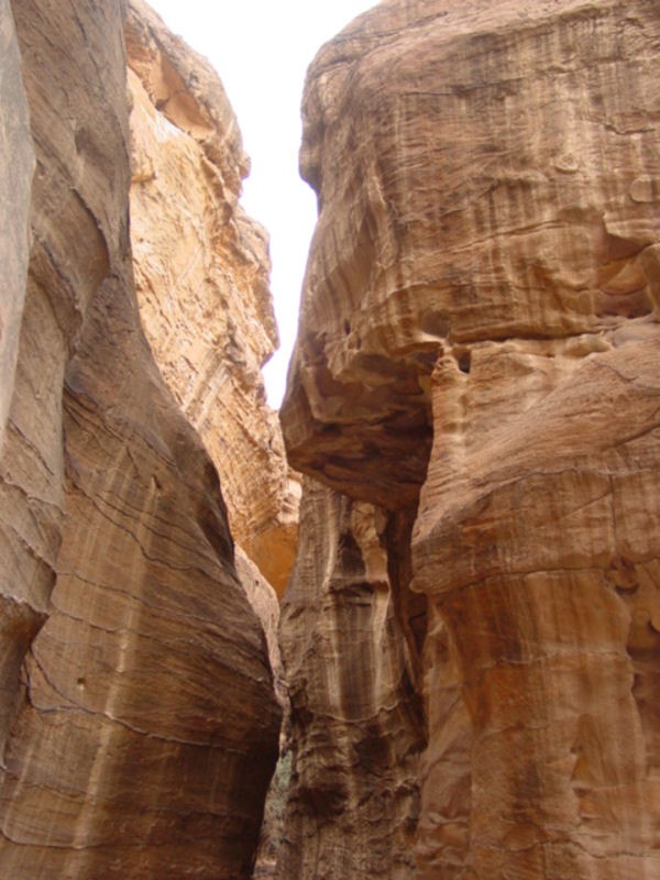 El angosto acceso a Petra