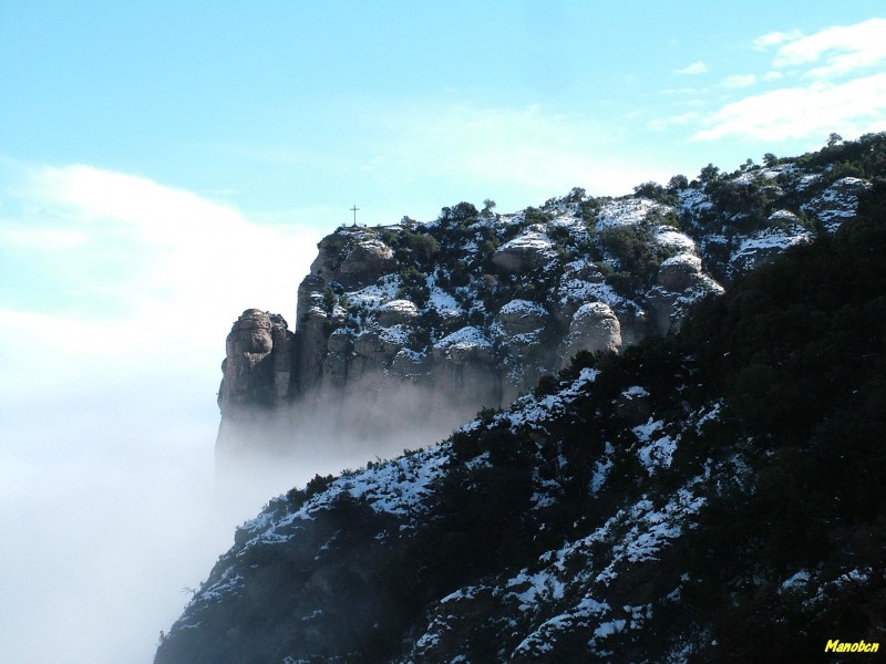 Los elementos, roca, sol, nieve, niebla....