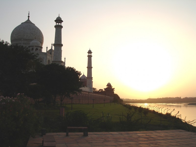 Atardecer en el Taj Mahal